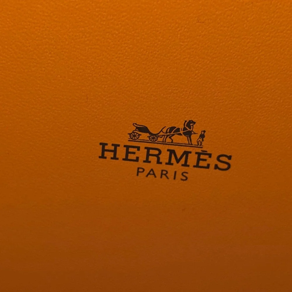 Hermes Paris Orange Square Gift Box with Tissue Paper 7.5 x 7.5 x 1.5 - BOX ONLY